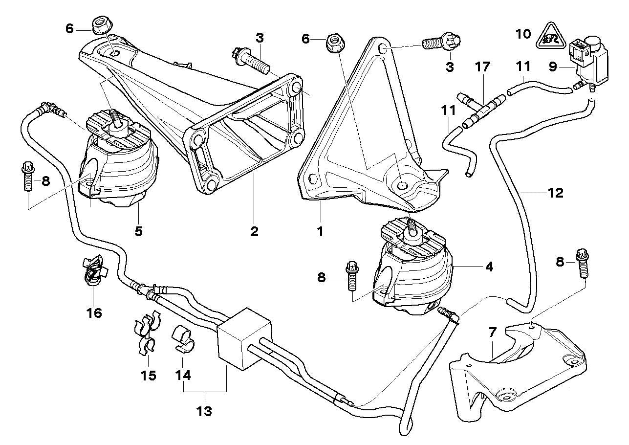 Engine Mounting 22116774619 22116774620 Compatible With BMW 5-Series (E60)