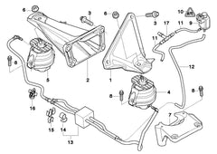 Engine Mounting 22116774619 22116774620 Compatible With BMW 5-Series (E60)