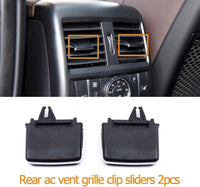 Rear Air Conditioner Back Ac Vent Grille Outlet Tab Clip Slider Repair Kit 1668300554 Compatible With MERCEDES BENZ ML-CLASS W166 & GL-CLASS W166 & GLE W166 & M-CLASS W166 &  GLS W166 (Set)
