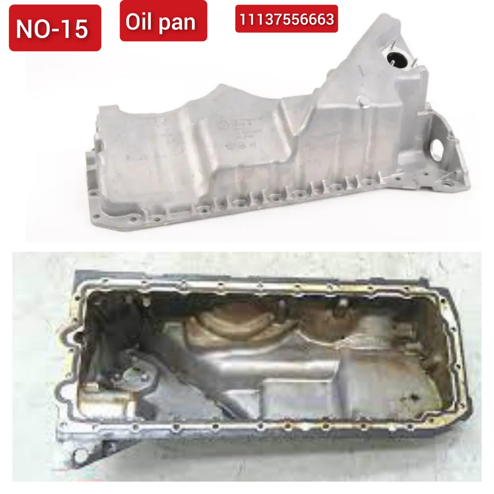Oil Pan 11137556663 Compatible With BMW 5 Series  F10 & 7 Series F01, F02, F03, F04 Tag-OP-15