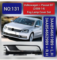 Fog Lamp Cover Left 3AA8546619B9 & Right 3AA8546629B9 Compatible With Volkswagen PASSAT B7 (2008-2014) Tag No.131