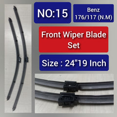 Front Wiper Blade Set (24'19 Inch) Compatible with Mercedes Benz A-CLASS W176 & CLA C117 Tag-WBF-15