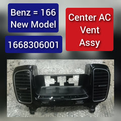 Black Center Ac Vent Assay 1668306001 Compatible With MERCEDES BENZ GLE W166 & GLS W166