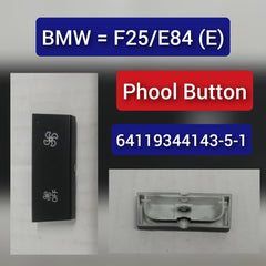 Air Conditioning Panel Switch Button Air Volume Key 64119344143-5-1 Compatible with  X1 (E84) & X3 (F25)