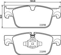 Front Brake Pad 31423651 2209801 P86028 Compatible With VOLVO S90 II 234 & V90 II Estate 235 & XC60 II 246