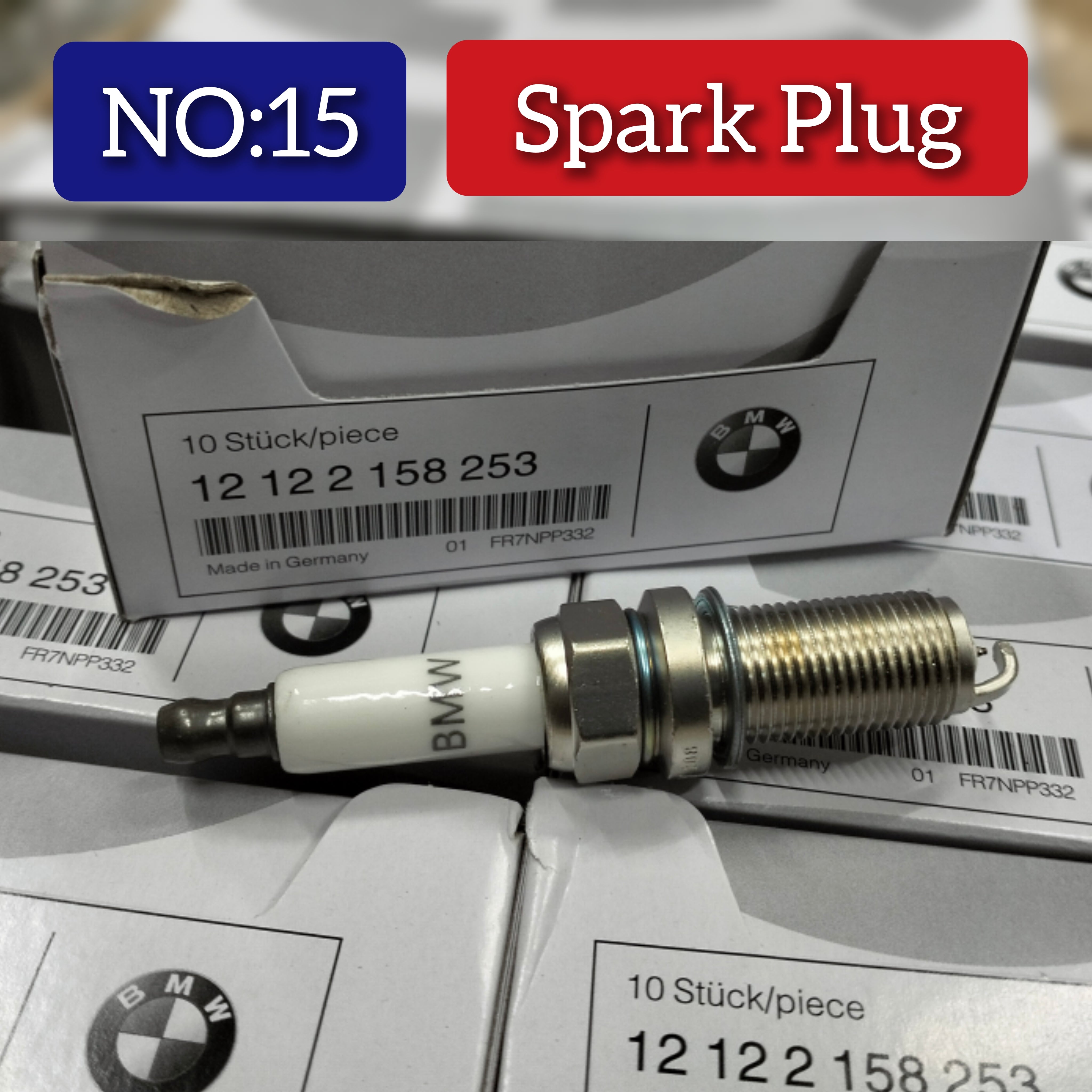 Spark Plug 12122158253 12120032137 12120032138 12120035915 For BMW 3 Series E90 & 5 Series E60 F10 Tag-S-04/15