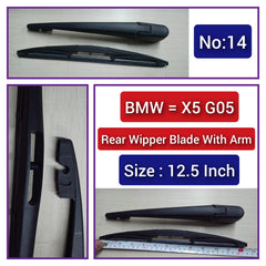Rear Wiper Blade (12.5 Inch) With Arm Compatible with BMW X5 G05 Tag-WBR-14