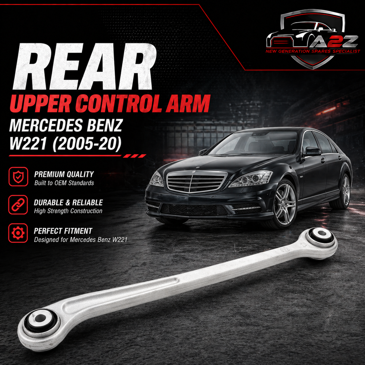 Rear Upper Suspension Control Arm Right 2213500806 Left 2213500706 Compatible With Mercedes Benz W221
