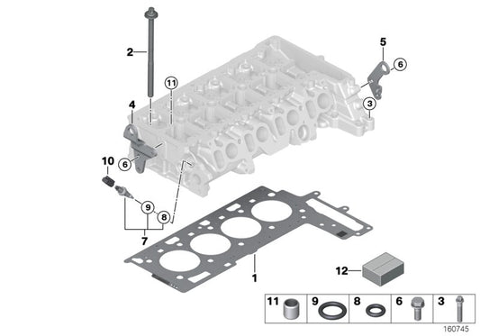 Engine Cylinder Head Gasket 658.200 11127806247 11128506129 7806244 8506129 Compatible With BMW X1 (E84) 3-SERIES (E90) 5-SERIES (E60) X3 (E83) Tag No.46