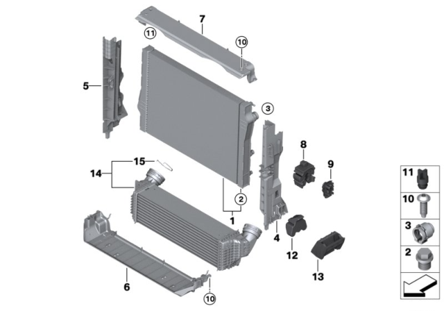 Radiator 17117533472 17117807624 17118654431 Compatible with BMW X5 E70 F15, F85 & X6 E71, E72 F16, F86