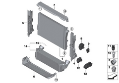 Radiator 17117533472 17117807624 17118654431 Compatible with BMW X5 E70 F15, F85 & X6 E71, E72 F16, F86