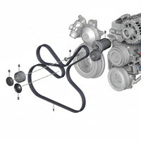 Multi Rib Belt Kit 6DPK1817K1 11282339110 11287800333 11287800345 11287800562 Compatible With BMW 3 (E90), 3 Convertible (E93), 5 (E60), X1 (E84), X3 (E83)  (CONTINENTAL)