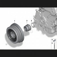 Crankshaft Pulley 11238511371 11237793593 Compatible With BMW 5 Series (E60) & 7 Series (E65, E66, E67) & X5 (E70) & X6 (E71, E72) Tag-CP-06