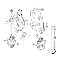 Engine Motor Mount Set Compatible With BMW X3 E83 Engine Motor Mount Left 22113421299 & Right 22113453257
