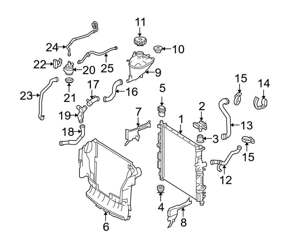 Radiator Hose Pipe 1645011082 For Mercedes Benz GL-CLASS W164 Tag-H-38