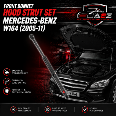Front Bonnet Hood Strut Left 1648800029 & Right 1648800129 Compatible With MERCEDES-BENZ M-CLASS (W164)