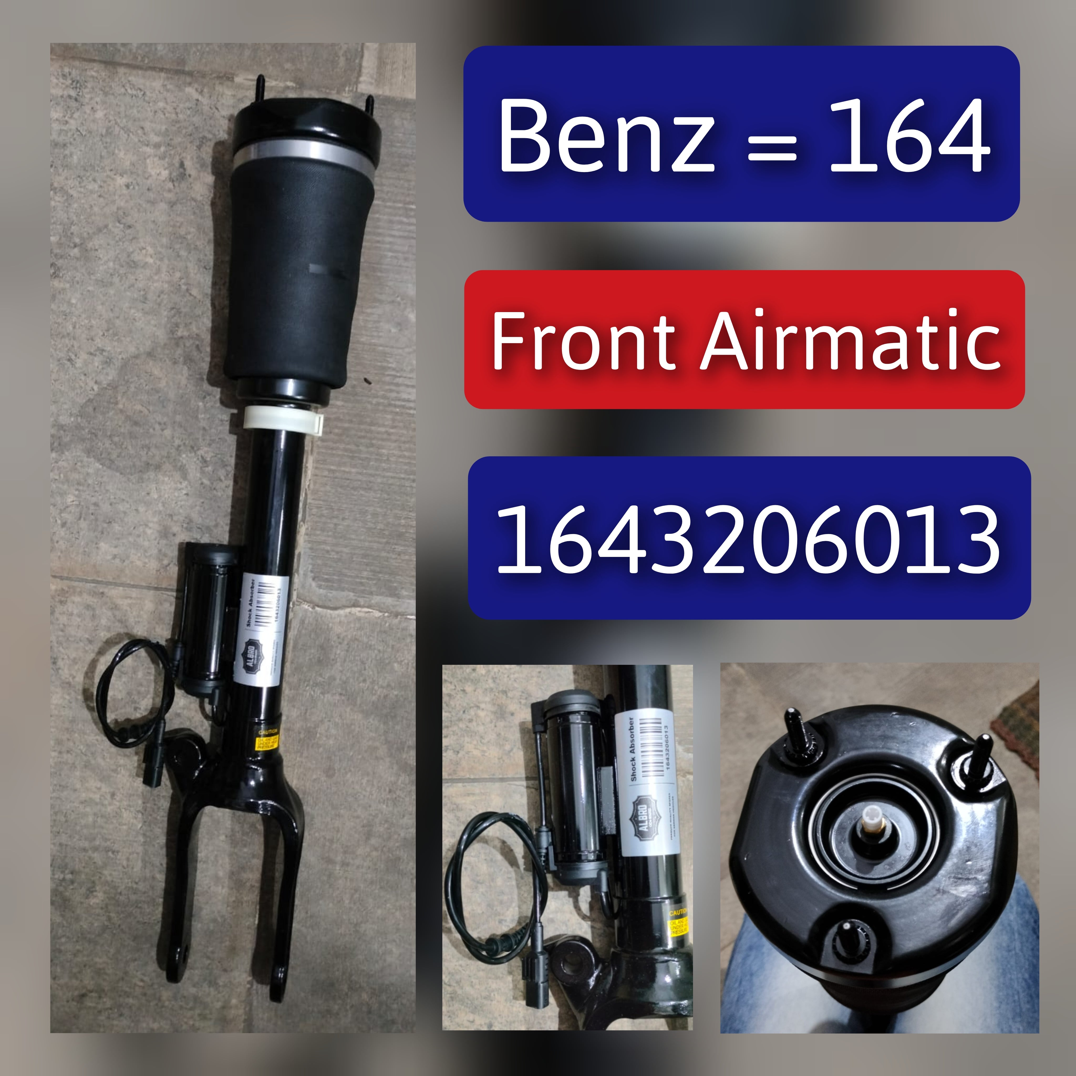 Front Right/Left Air Suspension Shock Absorber 1643206013 A1643204313 A1643204413 A1643204513 A1643204613 A1643205813 Compatible With MERCEDES-BENZ GL-CLASS (X164) & GL-CLASS (X166) &  M-CLASS (W164)