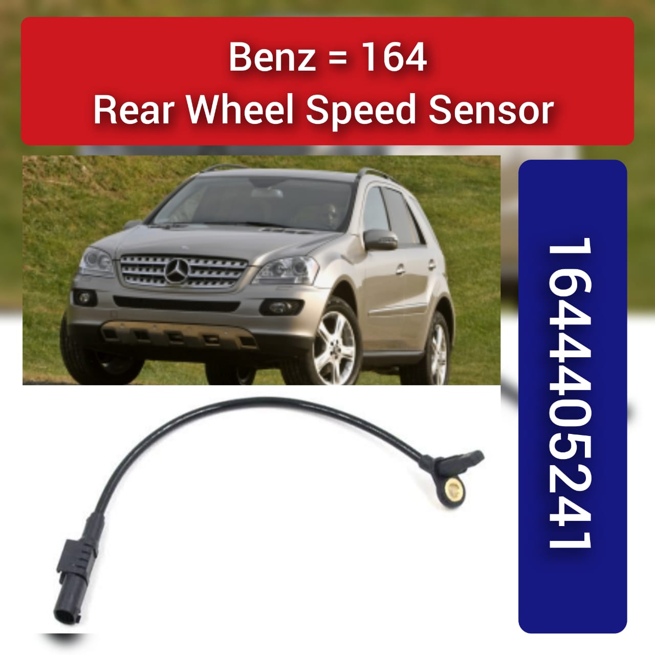 Rear Left/Right ABS Wheel Speed Sensor 1649058300 1644405641 1645401517 1645400717 1644405241 Compatible With MERCEDES-BENZ GL-CLASS X164
