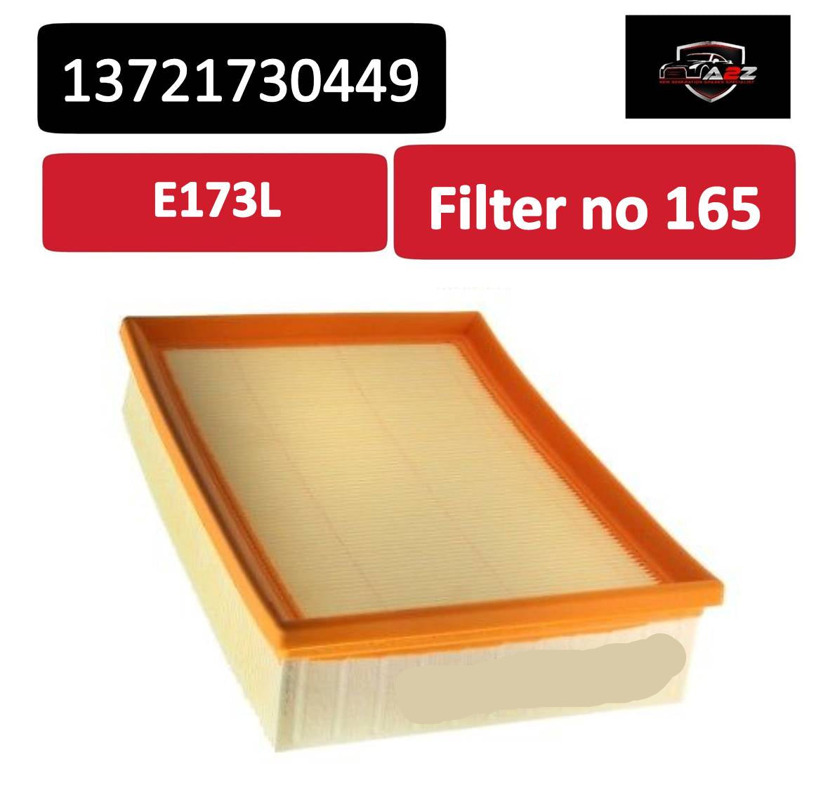 Air Filter .E173L & E173L01 & 13721730449 & LX343 13721730946 13721738462 Compatible With BMW Tag : 165