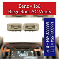 Roof Left/Right Ac Vent Grille Beige 1668301554 8N84 Compatible With Mercedes Benz Ml Gl Gle Gls W166 X166 2012-2019