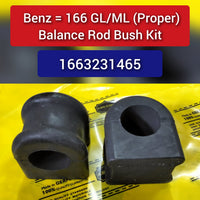 Front Stabilizer Sway Bar Bushing  Kit 1663231465 (Proper) Compatible With MERCEDES-BENZ GL-CLASS (X166) & GLE (W166) & M-CLASS (W166)
