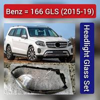 Front Headlight Glass Compatible with Mercedes-Benz GLS W166 2015 - 2019.