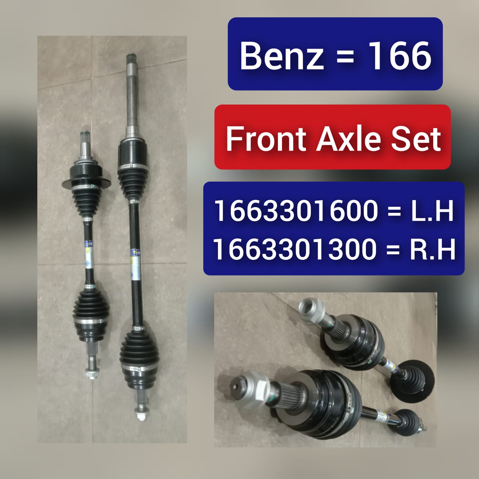 Front Right Axle Shaft 1663301300  Compatible With MERCEDES-BENZ GL-CLASS (X166) M-CLASS (W166)