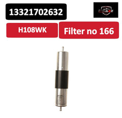 Fuel Filter H108WK & 13321702632 & KL66 Compatible With BMW   Tag 166