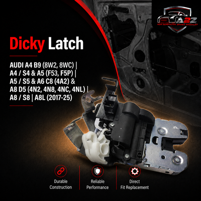 Dicky Latch 8W0827503 Compatible With AUDI A4 B9 (8W2, 8WC) | A4 / S4 & A5 (F53, F5P) | A5 / S5 & A6 C8 (4A2) & A8 D5 (4N2, 4N8, 4NC, 4NL) | A8 / S8 | A8L  (2017-25)
