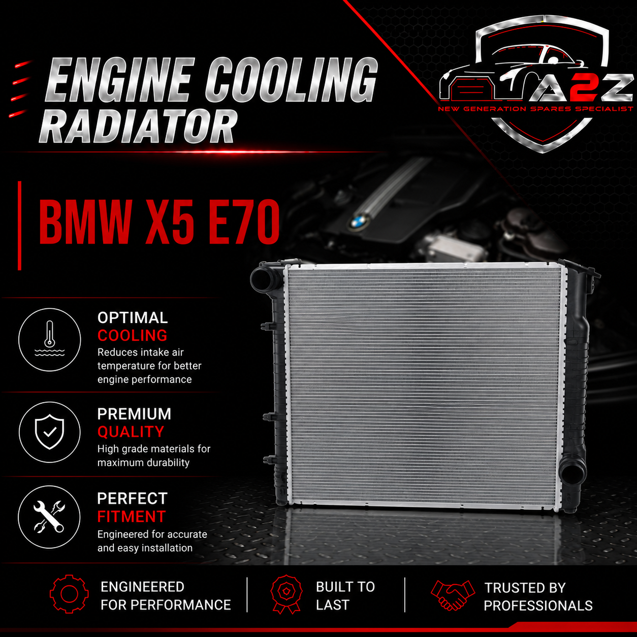 Engine Cooling Radiator 17101439103 Compatible With BMW X5 E70