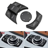CIC iDrive Multimedia Trims Control Button Cover 65829240956 - C Compatible with BMW 1 Series E81 E82 E88 & 3 Series E90 E92 E93 & 5 Series E60 E61 &  X1 E84 & X5 E70 & X6 E71