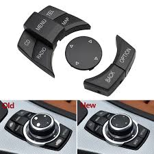 CIC iDrive Multimedia Trims Control Button Cover 65829240956 - C Compatible with BMW 1 Series E81 E82 E88 & 3 Series E90 E92 E93 & 5 Series E60 E61 &  X1 E84 & X5 E70 & X6 E71