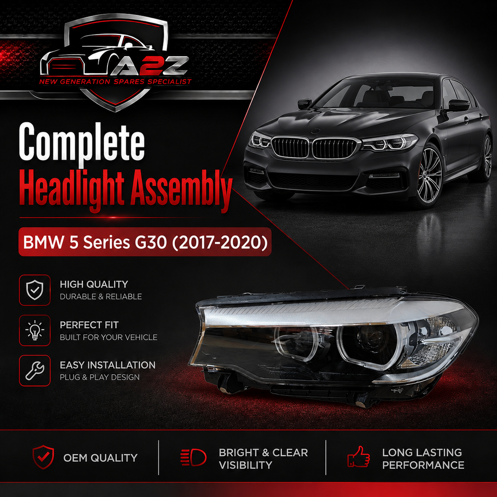 Complete Headlight Assy Left 63118499119 & Right 63118499120 Compatible With BMW 5 Series G30 (2017-2020) Tag No.75