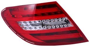 Tail Light Rear Lamp Compatible With MERCEDES-BENZ C-CLASS (W204) (2011-2014) Tail Light Rear Lamp Left 2049060203 & Right 2049060503 Tag-TLM-101