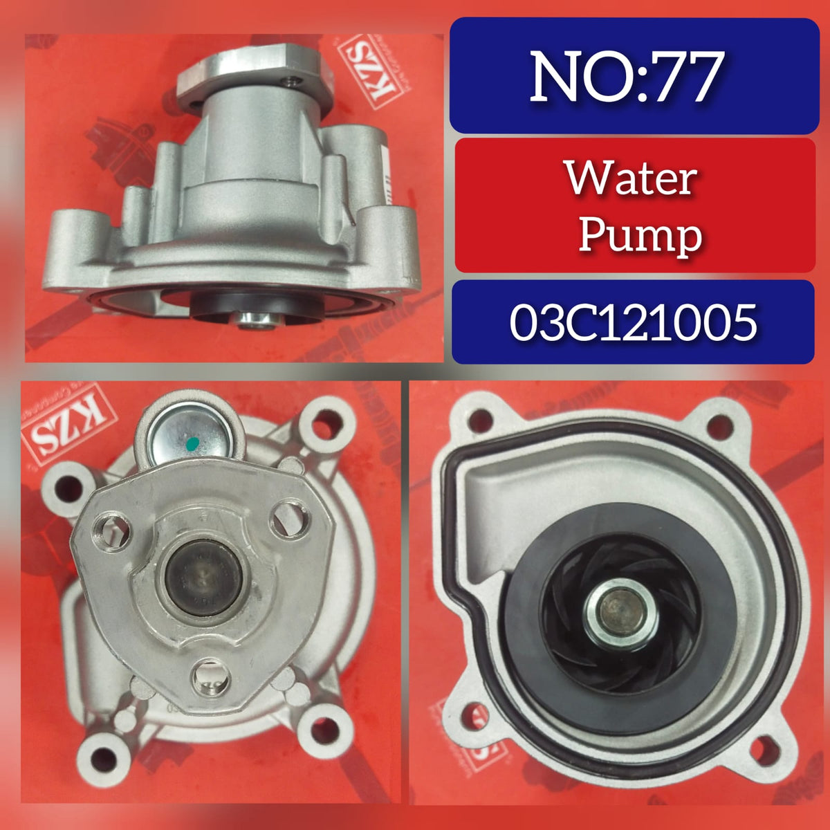 Water Pump 03C121005 Compatible With Volkswagen JETTA GOLF TIGUAN  POLO PASSAT Tag-W-77