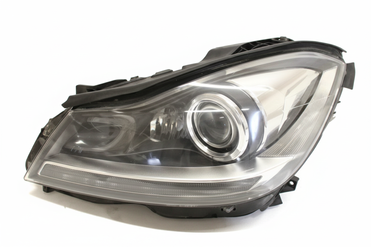 Headlight Headlamp Left A2048204339 & Right A2048204439 (Without Blaster) Compatible With MERCEDES-BENZ C-CLASS (W204) 2011-2014