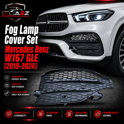 Fog Lamp Cover Set Left 1678857403 & Right 1678857503 Compatible With Mercedes Benz W167 GLE (2019-24) Tag No.364