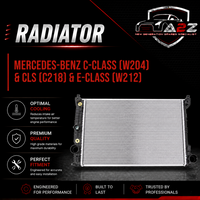 Radiator 2045001203 2045003603 A2045001203 A2045003603 Compatible with MERCEDES-BENZ C-CLASS (W204) & CLS (C218) & E-CLASS (W212)