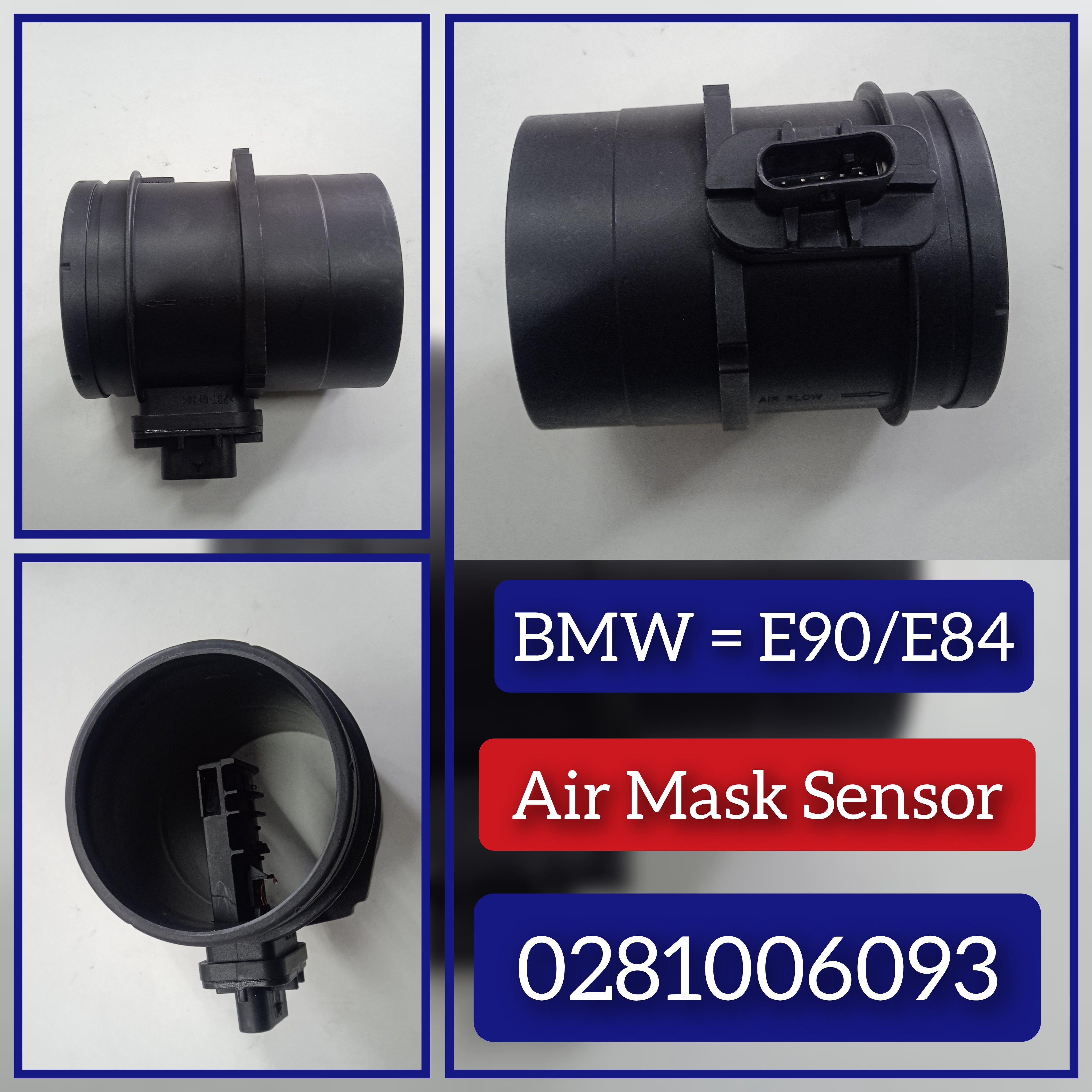 Air Flow Masse Meter Sensor A0281006093 Compatible With BMW 3 Series E90 & X1 E84