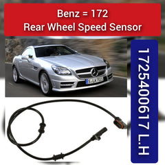 Rear Left ABS Wheel Speed Sensor 1725400617 A1725400617 Compatible With MERCEDES-BENZ SLC R172 & SLK R172