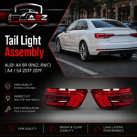 Tail Light Rear Lamp Compatible With AUDI A4 B9 (8W2, 8WC) | A4 / S4 2017-2019 Tail Light Rear Lamp Left 8W5945091C & Right 8W5945092C Tag No.160