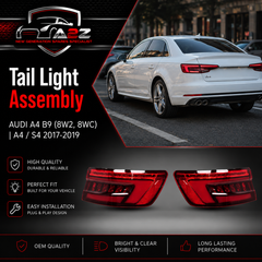 Tail Light Rear Lamp Compatible With AUDI A4 B9 (8W2, 8WC) | A4 / S4 2017-2019 Tail Light Rear Lamp Left 8W5945091C & Right 8W5945092C Tag No.160