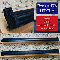 Front Black & Beige Sunroof Sunshade Curtain Cover Assembly Compatible With Mercedes Benz CLA W117 & A-Class W176