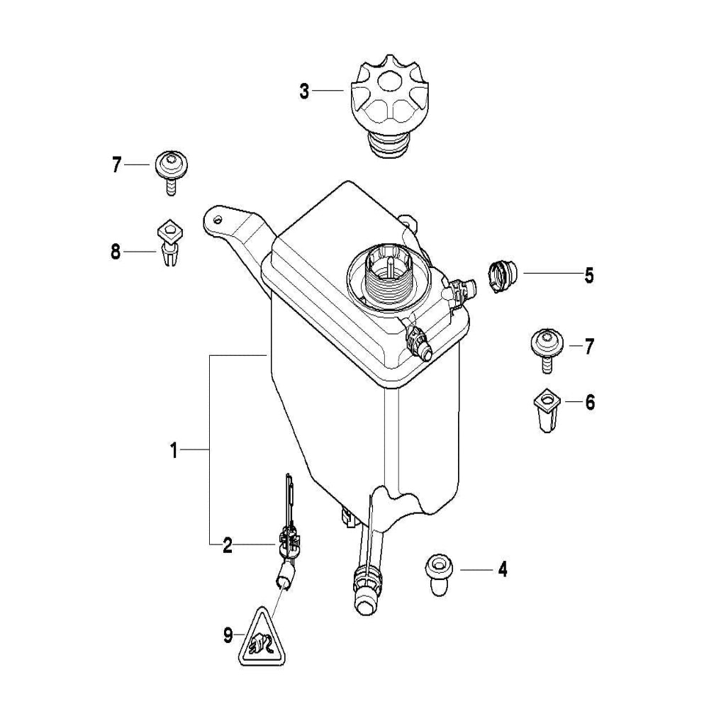 Coolant Bottle 17137542986 17137516004 17137519219 Compatible With BMW 5 Series E60 Tag-B-02