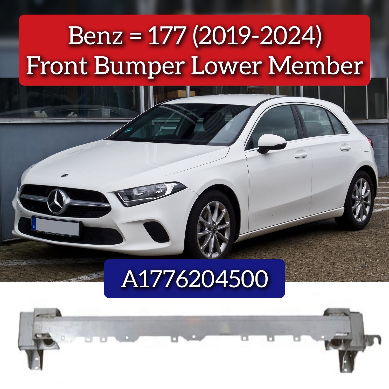 Front Bumper Lower Member 1776204500 Compatible With Mercedes Benz