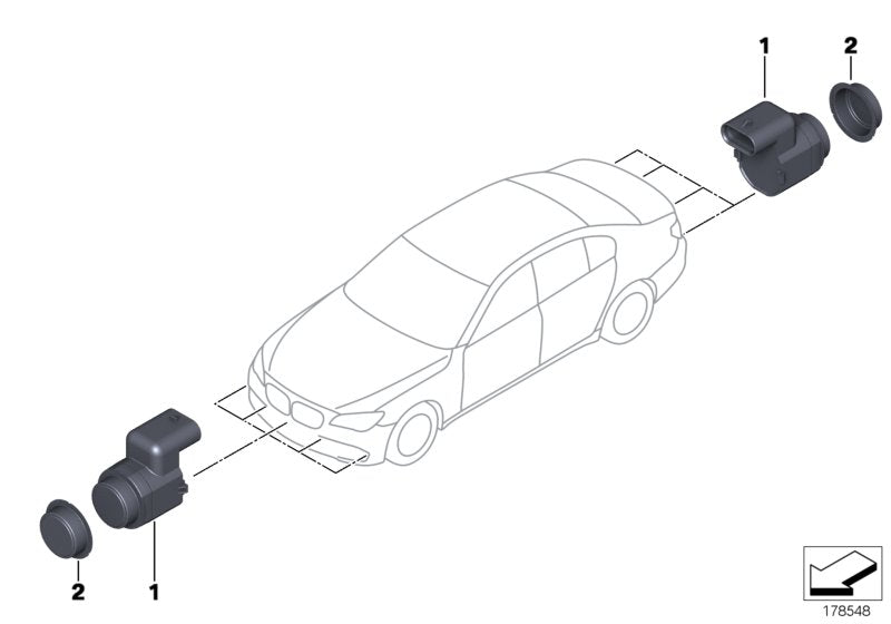 Parking Distance Control Sensors 66209162930 66208046702 66208050152 66209111165 66209114342 Compatible With  BMW 3 Series E90, X1 E84 & MINI R56 Tag-PS-27