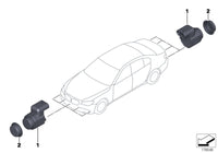 Parking Distance Control Sensors 66209162930 66208046702 66208050152 66209111165 66209114342 Compatible With  BMW 3 Series E90, X1 E84 & MINI R56 Tag-PS-27