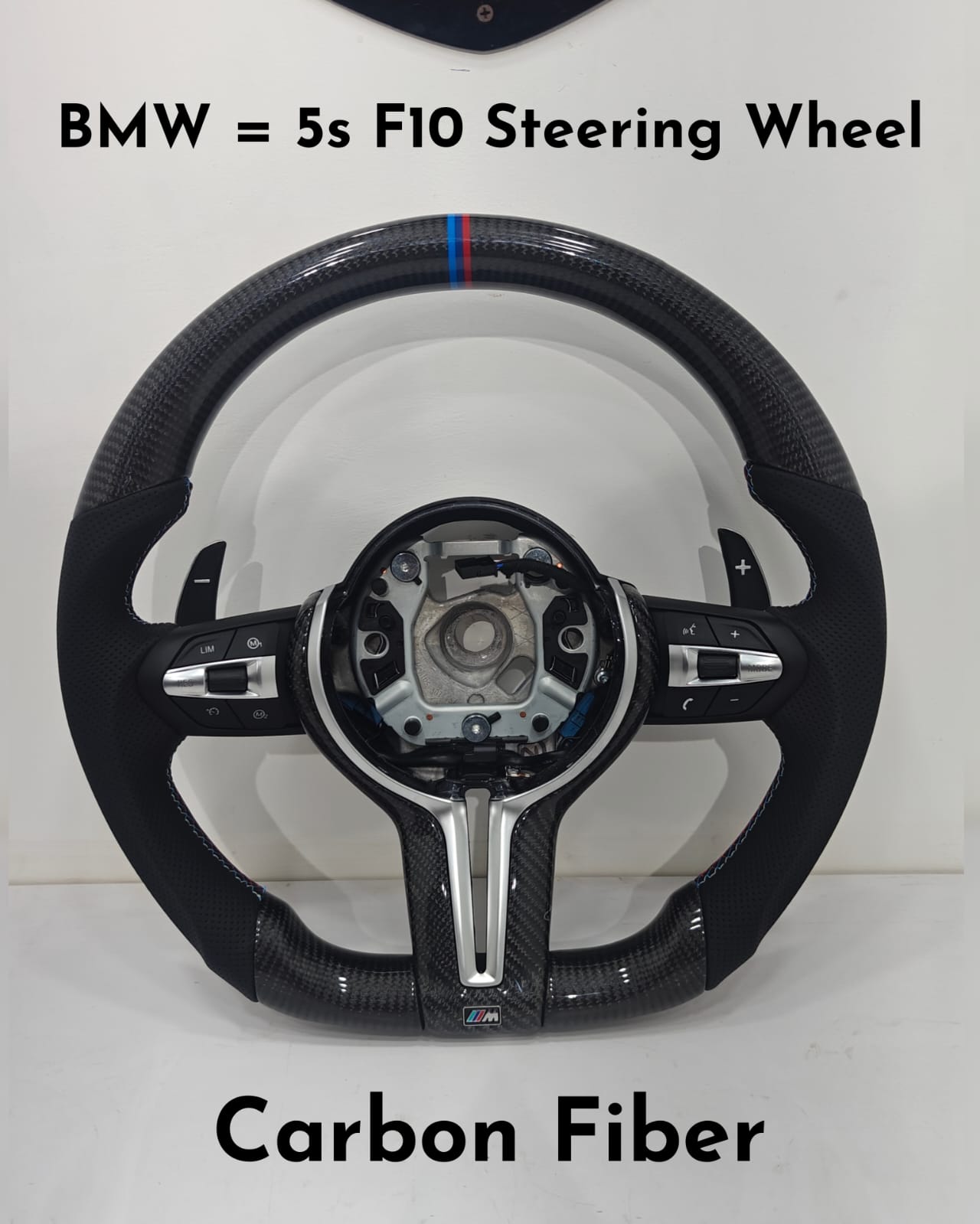 Carbon Fiber Steering Wheel Compatible With BMW 5s F10