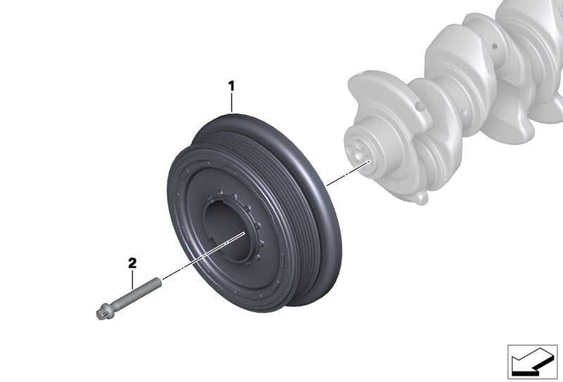 Crankshaft Pulley 11238584913 11237643074 Compatible With MINI (F55) & MINI CLUBMAN (F54) & MINI COUNTRYMAN (F60)Tag-CP-16