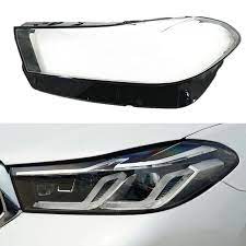 Car Front Headlight Transparent Lamp Sade Glass Headlight Lens Cover Compatible For BMW 6 Series G32 GT 2020-2022